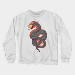 Happy Snake (Green/Orange/vintage) Crewneck Sweatshirt